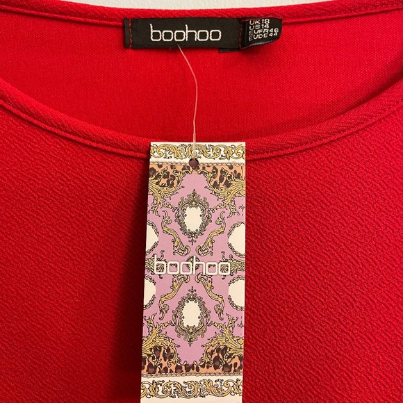 Plus Red Midi Dress - Picture 2 of 2